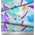 thumbnail image 2 of Soimoi Poly Georgette Fabric Flower Watercolor Fabric Prints By Yard 42 Inch Wide, 2 of 3