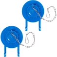 thumbnail image 1 of Toilet Flapper Replacement Kit,Universal for American Standard Toilet Flapper 2 inch,2 pack Toilet Stopper Flapper,With Stainless Steel Chain,Suitable for Most Toilets,Easy to Install(blue), 1 of 5