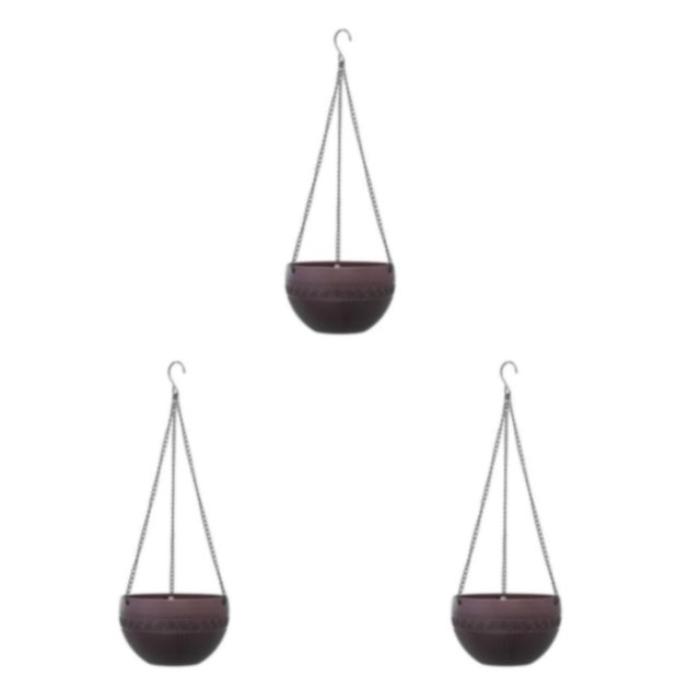 ZheElen 2 Pièces Élégant et Pratique Suspendu Pots de Fleurs pour Intérieur et Extérieur Café 3Set