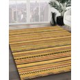 thumbnail image 2 of Ahgly Company Tapis d'Intérieur Carrés Abstraits Orange Tapis de Zone Abstraits, 8 Pieds Carré, 2 of 6