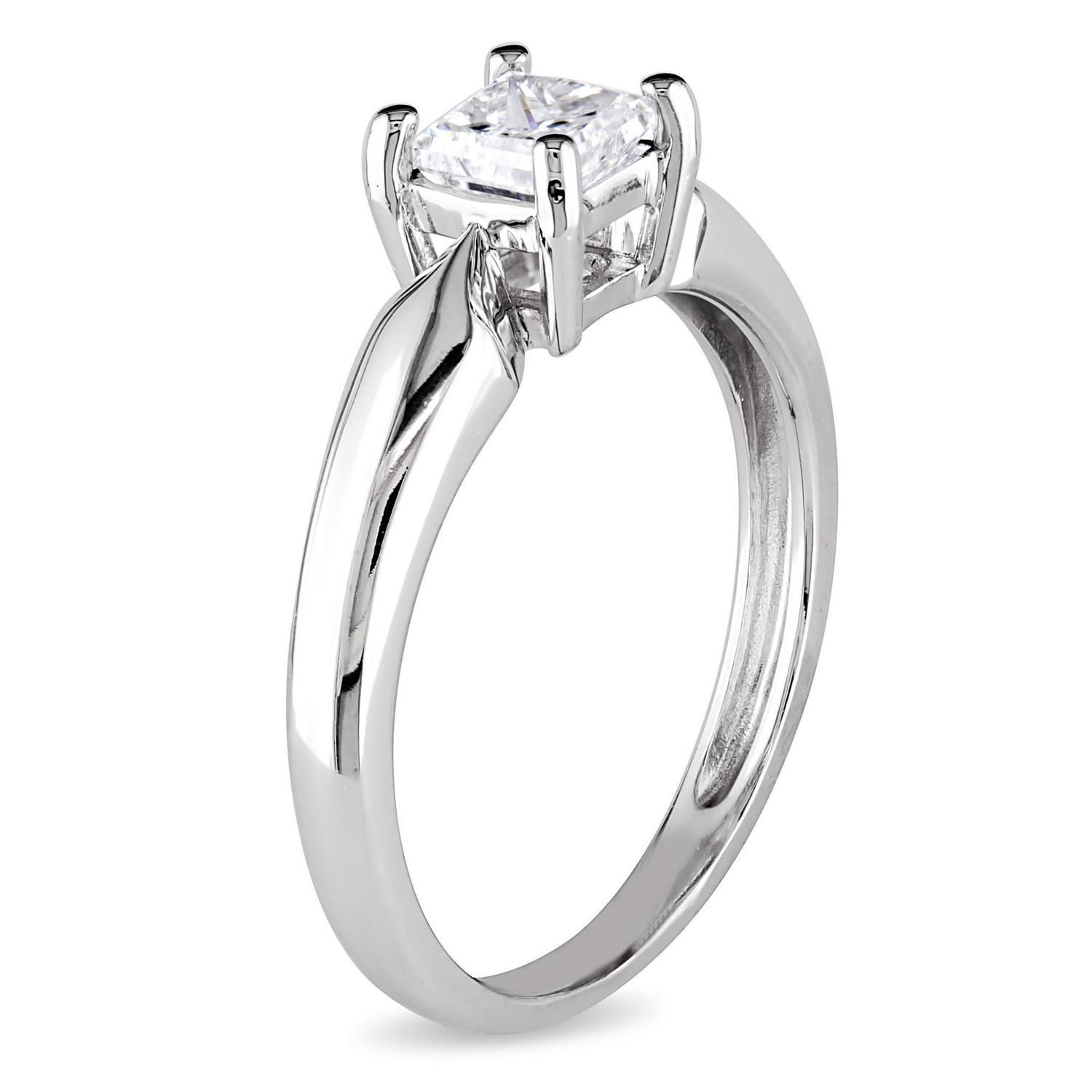 Bague de fiançailles solitaire Miabella avec diamant 1/2 CT poids total en or blanc 14K