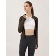 thumbnail image 4 of ORUYROP Veste de Course Légère Extensible pour Femmes avec Fermeture Éclair Complète et Trous pour les Pouces, 4 of 6