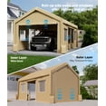 thumbnail image 1 of Lot de 2 Portes à Fermeture Éclair Robustes pour Abri d'Auto Ou Garage Extérieur – Bâche 220 g – Imperméable, Coupe-Vent, Résistante aux UV, Remplacement – Convient aux Abris 13 Pieds x 20 Pieds-25 Pieds – (Portes Seulement), 1 of 5
