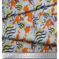 thumbnail image 3 of Soimoi Orange Poly Georgette Fabric Leopard & Wild Animal Skin Decor Fabric Printed BTY 42 Inch Wide, 3 of 3