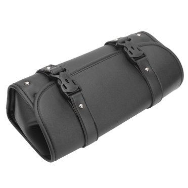 Fdit Sacoche de Rangement en Cuir PU Sac à Outils avant Organisateur Arrière Universel pour Moto, Sac de Fourche, Sac à Outils de Moto