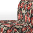 thumbnail image 4 of Designart « Victorian Ikat Blooms » Fauteuil d'Appoint Rembourré Ikat Rouge - Fauteuil Victorien pour Chambre, 4 of 7
