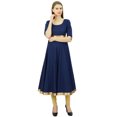 thumbnail image 1 of Bimba Kurti Anarkali pour Femmes avec Bordure Dorée Robe Vêtements Indiens Kurta pour Dames, 1 of 6