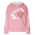 thumbnail image 4 of Rbaofujie Chandails d'Automne pour Femmes Chandails Décontractés à Manches Longues à Col Rond pour Femmes Chandails pour Dames Hauts Blouse Chandail à Capuchon Uni Rose Chandails à Capuchon pour Femmes, 4 of 4