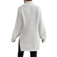 thumbnail image 3 of Innerwin Chandails à Col Roulé pour Femmes Chandail de Travail Manches Longues Ample Tricoté Blanc G, 3 of 4