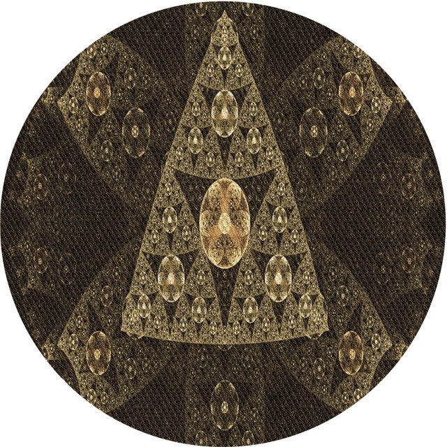 Ahgly Company Tapis Rond Lavable en Machine Intérieur Transitionnel Chêne Brun, 8 Pieds Rond