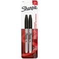 thumbnail image 1 of Marqueurs permanents Sharpie, pointe fine, noir, 2 unités, 1 of 9