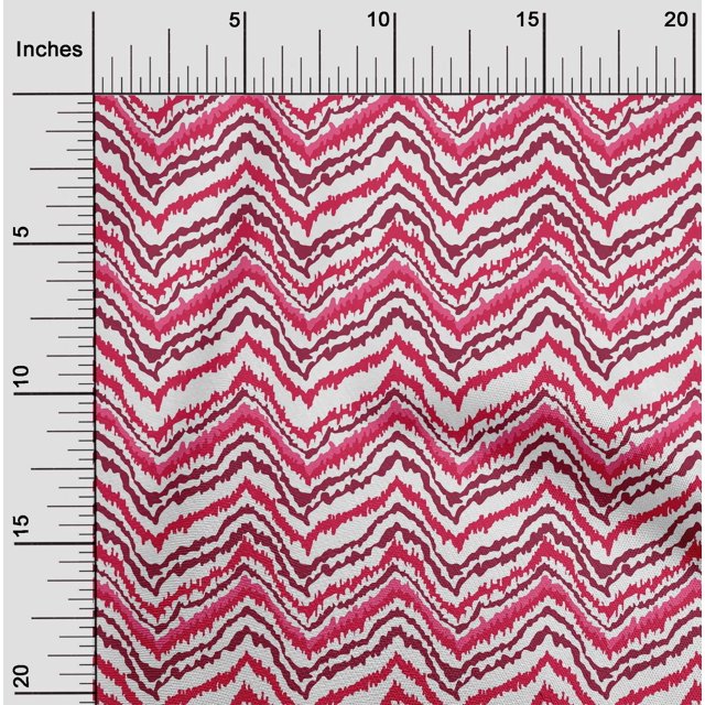 oneOone Polyester Lycra Fabric Chevron Flame Stitch Print Sewing Fabric BTY 56 Inch Wide