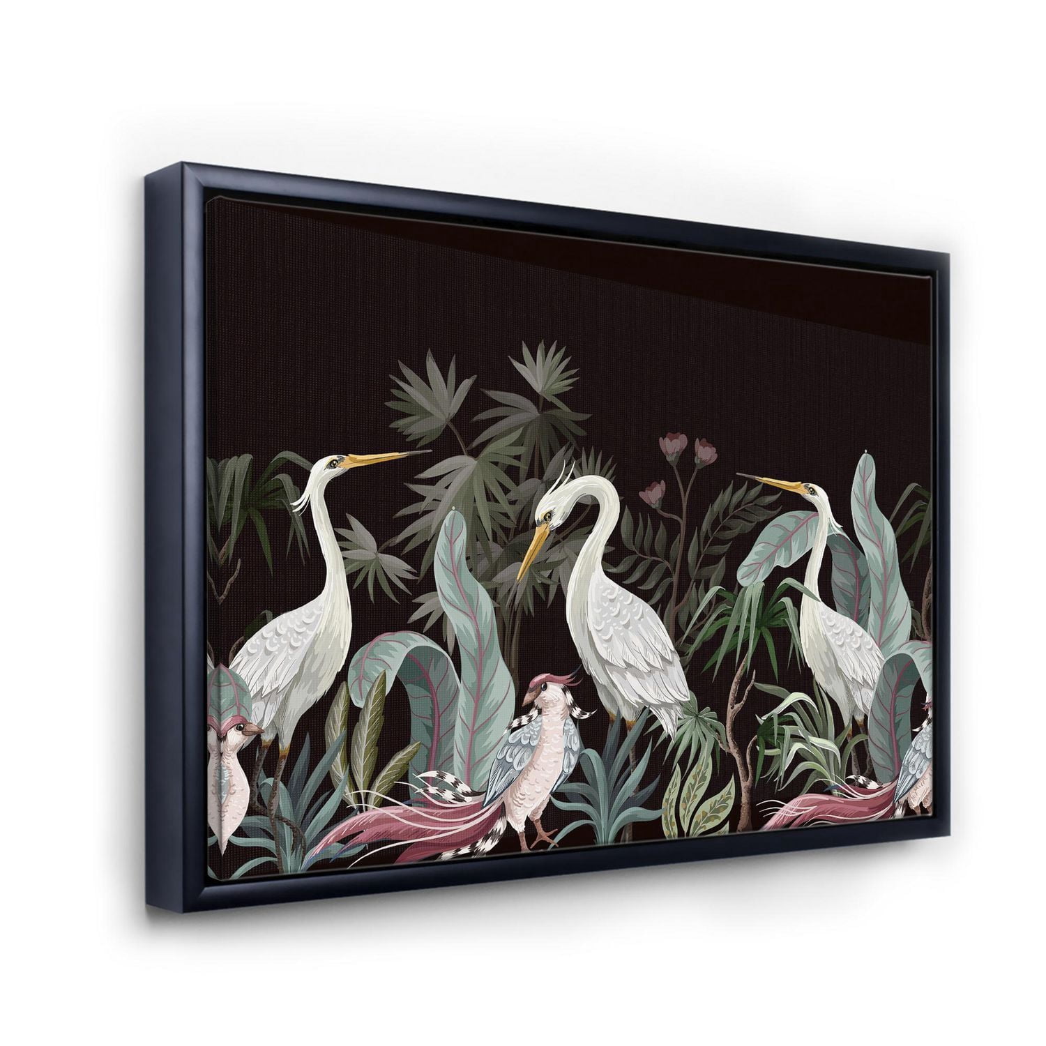 Designart Chinoiserie Aux Oiseaux Et Pivoines III ART MURAL À CADRE FLOTT