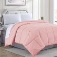 thumbnail image 1 of Goose Down Alternative Microfiber Quilted Solid Comforter - Twin/Blush, 1 of 6
