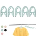 thumbnail image 2 of Clearance! 5Pcs Travel Foldable Hangers Update Portable Plastic Hanger Travel Accessories Must Haves Clothes Drying Rack Folding Hanger for Traveling Camping Flying Rv Cruise Suitcase One Size Blue, 2 of 7
