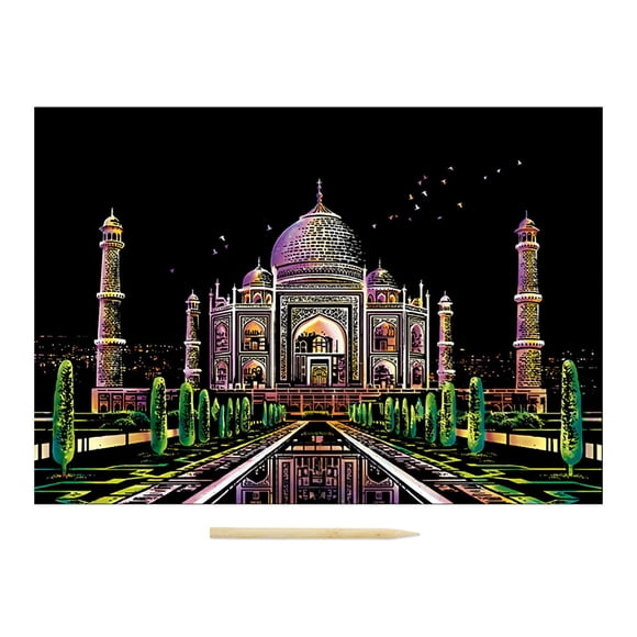 Nightscape Peinture à Gratter Bricolage Unique pour Adultes et Enfants, à Dévoiler à Chaque Ferme, Livres pour Enfants d'Âge Préscolaire, Jeux de Société pour Tout-Petits 1-2, Jeux Portatifs pour Tout-Petits, Poteau de Capture d'Animaux, Apprentissage pour Enfant