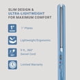 thumbnail image 3 of BabylissPRO Nano‑titanium Ultra Slim Flat Iron, Sol‑gel Ceramic Titanium, 1 inch Plates, Blue, 1 Pk, 3 of 8