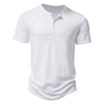 thumbnail image 1 of Kcodviy Été Hommes T-Shirt Slub Hommes T-Shirts Décontractés T-Shirt Graphique Hommes Décontracté T-Shirts à Col en V pour Hommes T-Shirt à Manches Courtes pour Hommes, 1 of 4