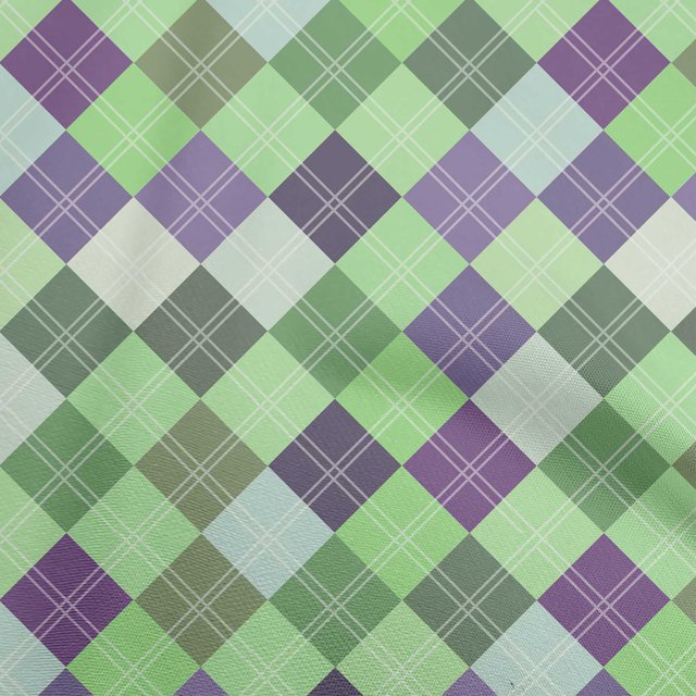 oneOone Cotton Silk Mint Green Fabric Check Sewing Craft Projects Fabric Prints By Yard 42 Inch Wide