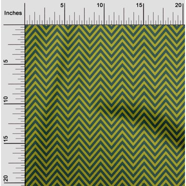 oneOone Organic Cotton Voile Fabric Chevron Geometric Print Sewing Fabric BTY 42 Inch Wide