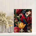 thumbnail image 2 of Qisvanset Red Parrot Peony Floral Canvas Print 12x16 Inch Hallway Art, 2 of 8