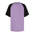 thumbnail image 5 of AherBiu T Shirts for Women Crew Neck Short Sleeve Comfy Tshirts Summer Casual Basic Tees Color Block, 5 of 5