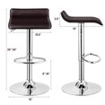 thumbnail image 4 of Giantex Tabourets de Bar Ensemble de 2 Tabourets Pivotants Réglables en Cuir Pu Sans Dossier avec Poignée à Levage par Air, Repose-Pieds, Base Chromée, Style Moderne pour Salon, Cuisine et Bar, Chaises de Pub Hauteur Comptoir (Café), 4 of 8