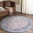 thumbnail image 1 of JV Home Tapis Rond Oushak Multicolore 4 Pi Lavable Antidérapant, 1 of 7