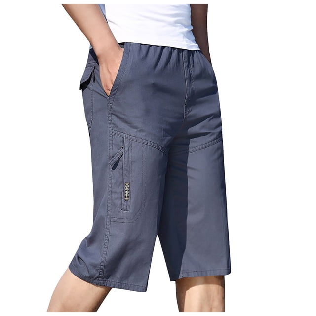 Diufon Men's Athletic Shorts Drawstring Waisted Outdoor Sport Shorts Spring Summer Hiking Shorts with Pockets
