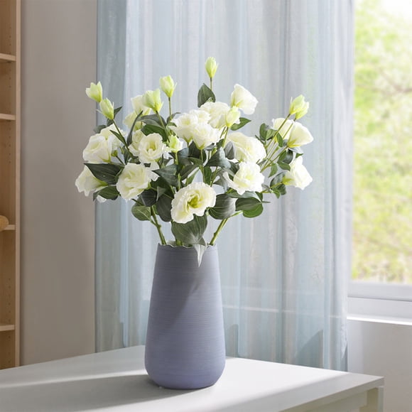 Bouquet Artificiel, Arrangement Floral d'Eustoma, Faux s Floral pour Déco Maison, Centre de Table de Mariage, Remplissage de Vase de Table, Cadeau Romantique pour Anniversaire, Décoration de Fête de la Saint-Valentin
