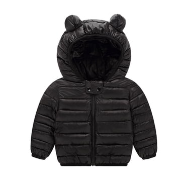 WENXIAOO Manteau d'Hiver pour Nourrisson Manteau Matelassé pour Bébé Fille Chandail à Capuchon pour Bébé avec Oreilles d'Ours Veste Matelassée Légère pour Enfants Nourrisson Bébé Garçons Garçons Veste d'Hiver Vêtements Chauds Épais 6-12 Mois
