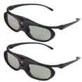 thumbnail image 2 of DLP Link 3D Glasses, 3D Active Shutter Glasses Rechargeable LCD Lens 2Pcs Fashion  For 3D Movie, 2 of 8