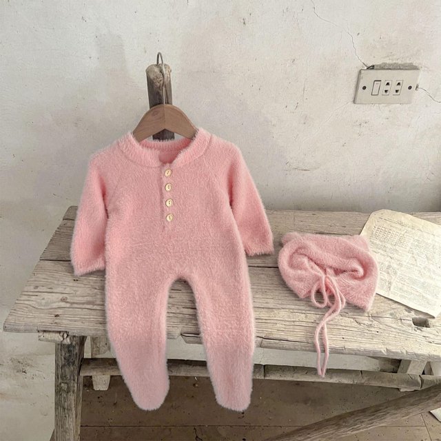 RXIRUCGD Mode Combinaison Décontractée à Manches Longues pour Filles et Garçons (Rose, Taille: 3 Mois)