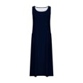 thumbnail image 5 of Jsaierl Robe en Lin pour Femmes Été Sans Manches Unie Décontractée Ample Fluide Maxi avec Poches, 5 of 5