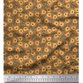 thumbnail image 1 of Soimoi Cotton Cambric Fabric Text & Tiger Face Cartoon Print Fabric by The Yard 56 Inch Wide, 1 of 3