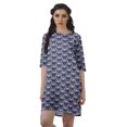 thumbnail image 1 of Moomaya Robes Courtes d'Été pour Femmes Imprimées Coupe Droite en Georgette Mousse Robe Évasée, 1 of 4
