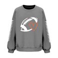 thumbnail image 4 of Rbaofujie Chandails à Capuchon pour Enfants Mode Femmes Décontracté Dames Uni Ample Manches Longues Col Rond Chemisiers Hauts Chandails Sans Capuche Gris Chandail à Col Rond pour Femmes, 4 of 4