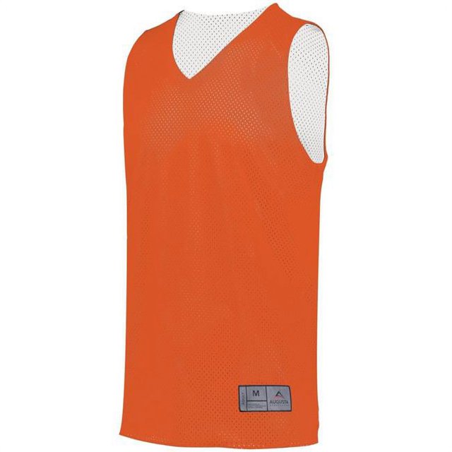 ASI 161.320.M Jersey Réversible en Maille Tricotée pour Adulte 2.0, Orange et Blanc - Moyen