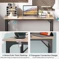 thumbnail image 4 of BestOffice Modern Computer Desk for Home Office, Writing Study Table with Metal Frame, White, 4 of 7