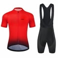 thumbnail image 1 of Ensemble de Maillot de Cyclisme pour Homme Vêtements de Vélo de Route Chandail de Cyclisme avec Salopette, 1 of 7