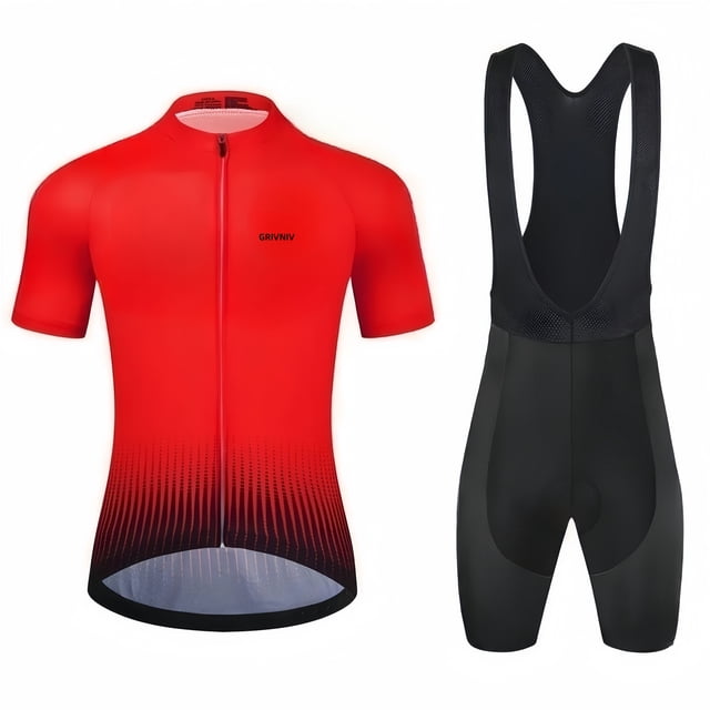 Ensemble de Maillot de Cyclisme pour Homme Vêtements de Vélo de Route Chandail de Cyclisme avec Salopette