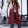 thumbnail image 1 of DPTALR Femmes Chaud Gilet à Poches Manteau Long Veste Hiver Sans Manches Doudoune Parkas, 1 of 5