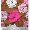 thumbnail image 1 of Soimoi Poly Georgette Fabric Carnation Floral Decor Fabric Printed Yard 52 Inch Wide, 1 of 1
