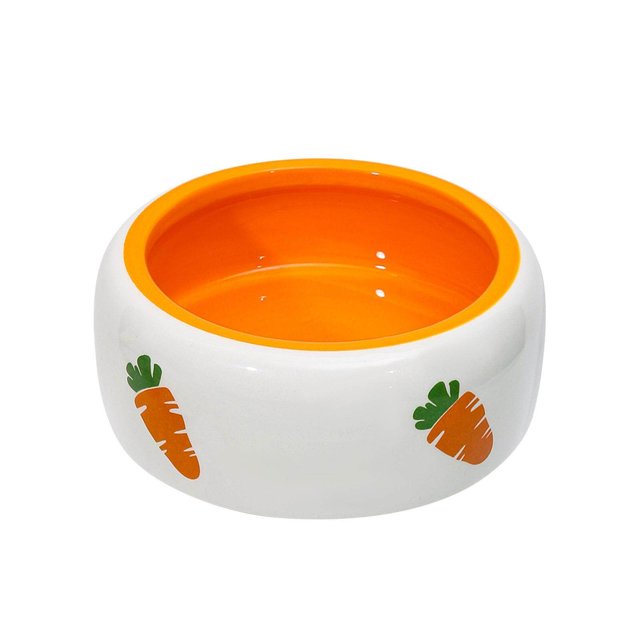 thinsony Non Slip Rabbit Feeder Bowl Feeding Basin for Hedgehog Gerbils Puppy Kitten 11cmx4.5cm Round