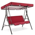 thumbnail image 5 of Housse de Remplacement pour Auvent de Balançoire d'Extérieur - Housse Supérieure 3 Places Robuste, Imperméable et Coupe-Vent pour Chaises Balançoire de Patio - Protection UV, Housse de Balançoire de Jardin Anti-Déchirure 74,8 Pouces x 52 Pouces pour Cour Arrière, Véranda, 5 of 5