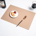 thumbnail image 1 of Chemin de Table, Chemin de Table en Cuir à la Mode et Beau, Napperons en Cuir Double Face Style Occidental, Tapis Isolants Thermiques pour la Maison, Chemin de Table Moderne, 1 of 6