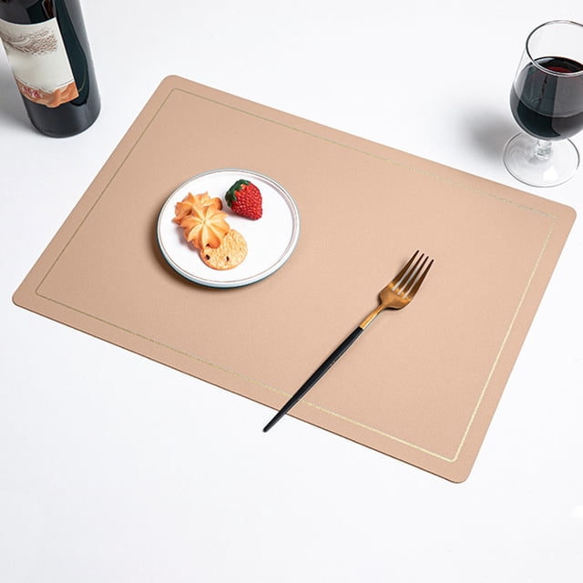 Chemin de Table, Chemin de Table en Cuir à la Mode et Beau, Napperons en Cuir Double Face Style Occidental, Tapis Isolants Thermiques pour la Maison, Chemin de Table Moderne