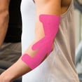 thumbnail image 3 of Elbow Support Brace for Tennis Elbow Tendonitis with Breathable Compression and Kinesiology Tape Strips, 3 of 3