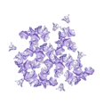 thumbnail image 2 of GUOOL 100x Flower Beads Crafts Handmade Flower Bead Charms Transparent Floral Bead Purple, 2 of 9