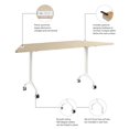 thumbnail image 2 of Scranton & Co Engineered Wood 72-inch Trapezoid Modular Conference Table in Elm, 2 of 8